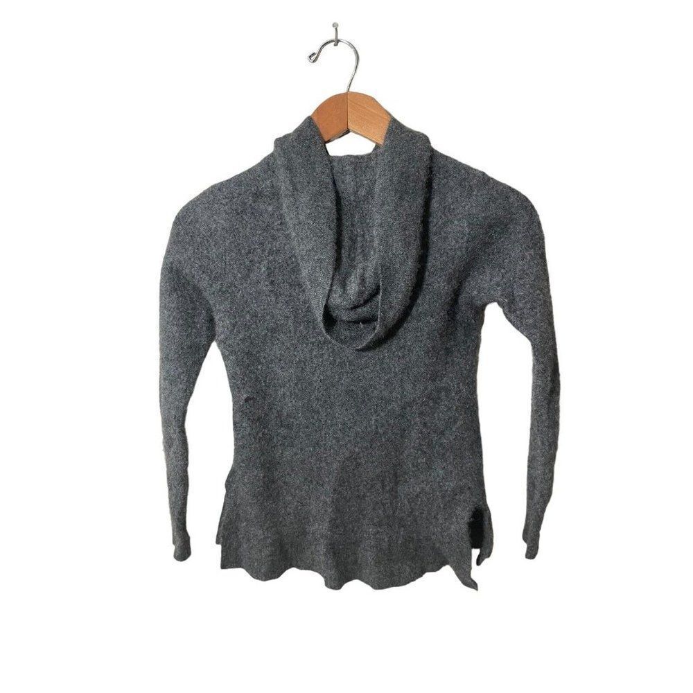 Cashmere Charter Club Luxury Cashmere Sweater Hood Pockets Zipper Small Gray - Picture 2 of 4